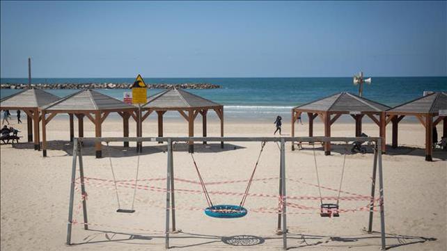 חוף הים בתל אביב (נראה נטוש), 25.03.20