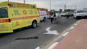 זירת התאונה בלוד, 24.03.24