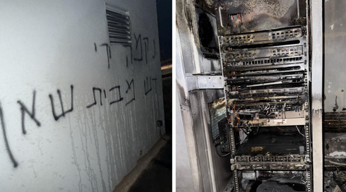 מתפרעים יהודים הציתו מתקן ביטחוני בהגנה על תושבי יהודה ושומרון
