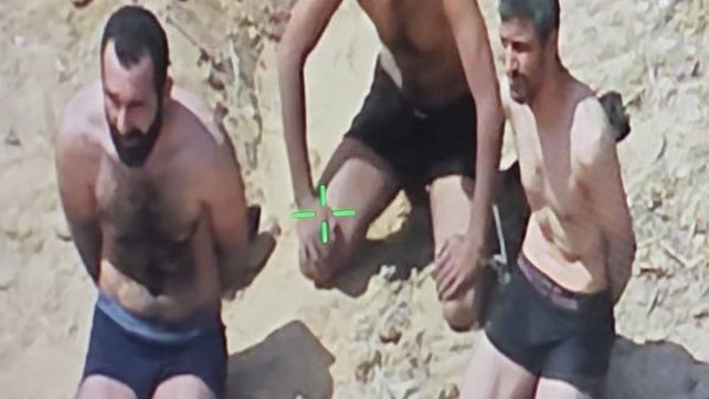 שלושת המחבלים נכנעים