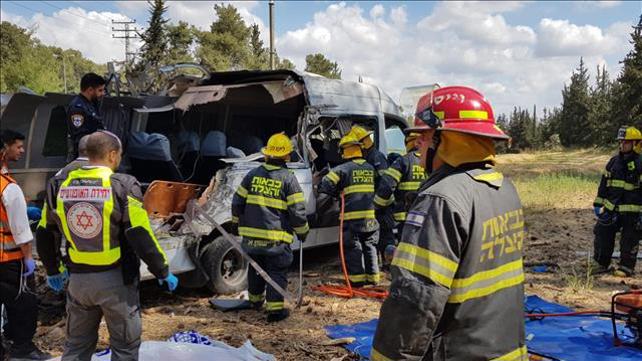 תאונה, אסירים, כביש 443, הסעות, תאונת דרכים