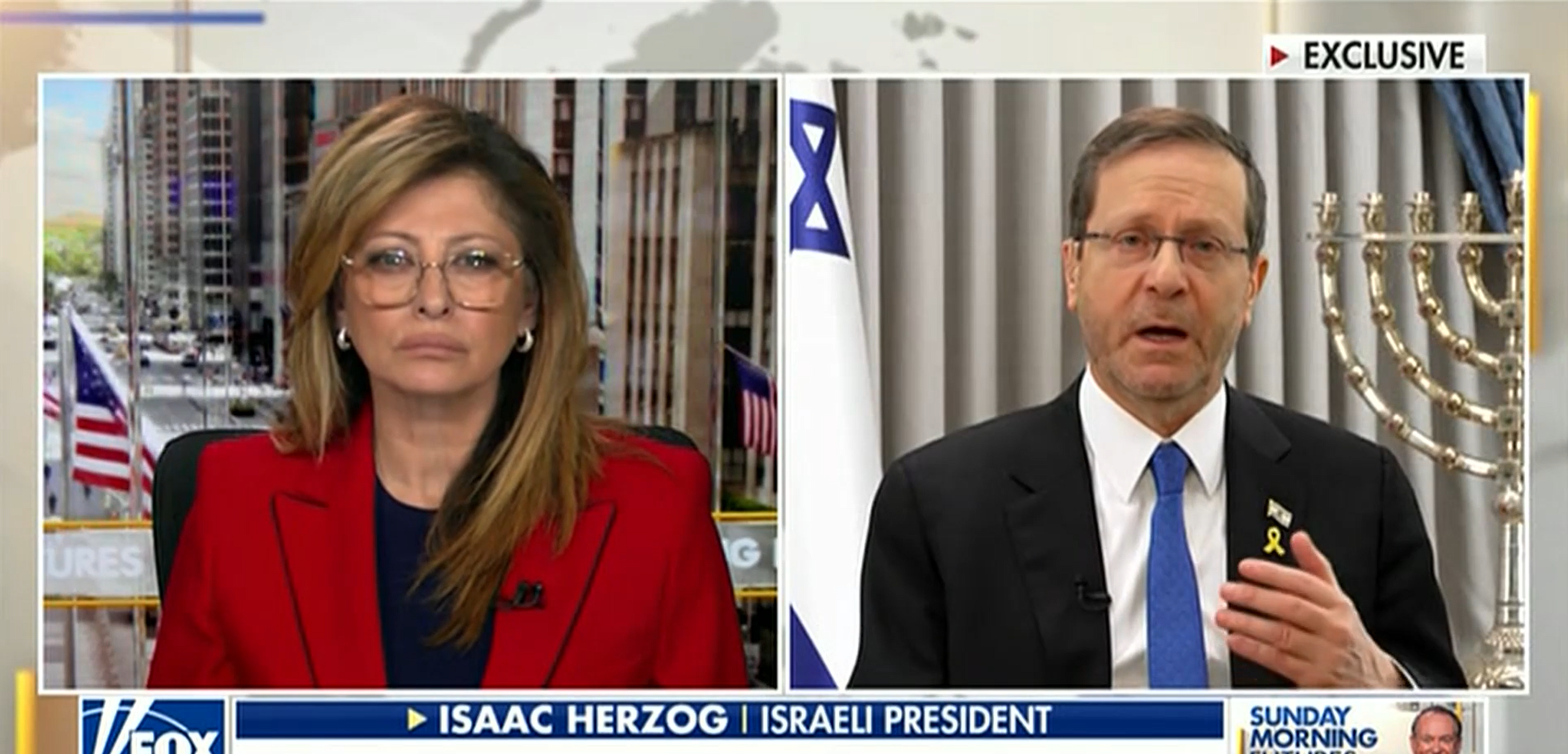 הנשיא יצחק הרצוג בריאיון לרשת פוקס ניוז, פברואר 2025