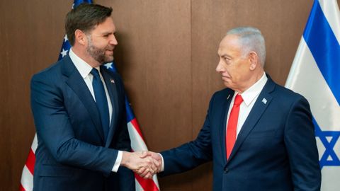 ראש הממשלה בנימין נתניהו עם סגן נשיא ארצות הברית ג'יי. די. ואנס, היום
