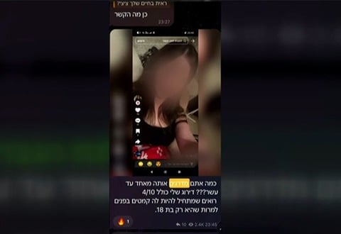 קבוצת הטלגרם שדירגה נשים. צילום:.