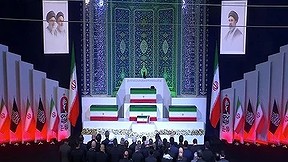 نعش المرشد الإيراني الأعلى السابق علي خامنئي