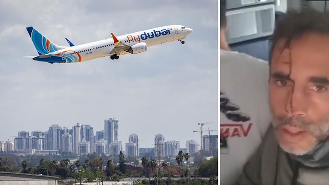 טיסת פליי דובאי ונוסע שנפצע