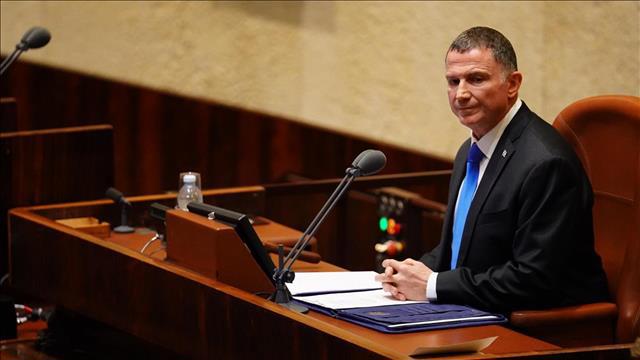 יולי אדלטיין בעת התפטרותו מתפקיד יו"ר הכנסת 25.03.20