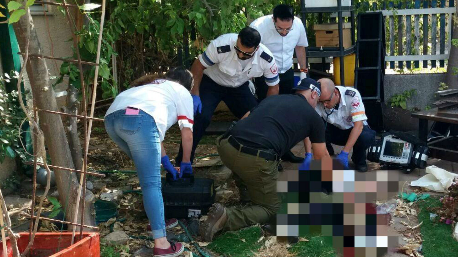 זירת הירי בחשוד בשוק הבנק