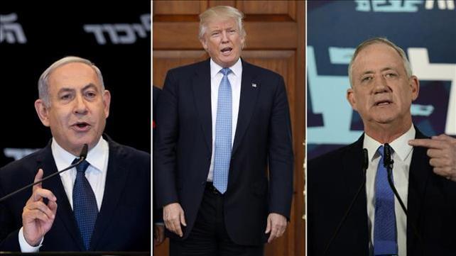 גנץ נתניהו טראמפ