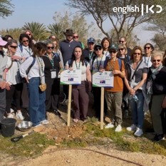 KKL-JNF delegation plants tree for Matilda, the youngest victim of the Bondi attack