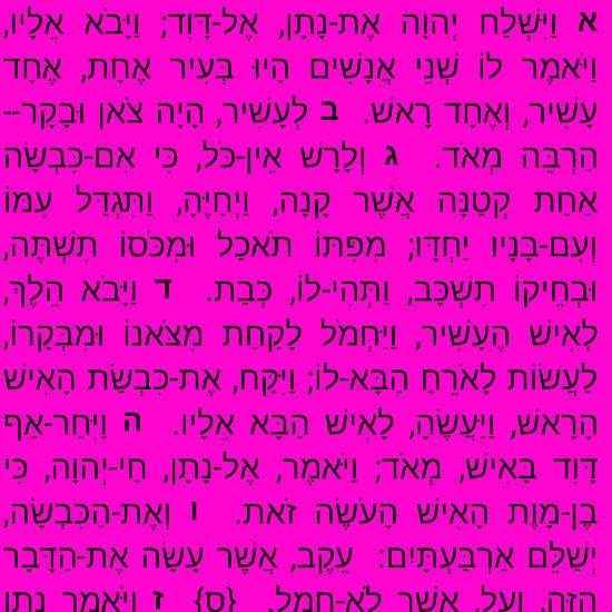 ויקח את כבשת האיש הרש