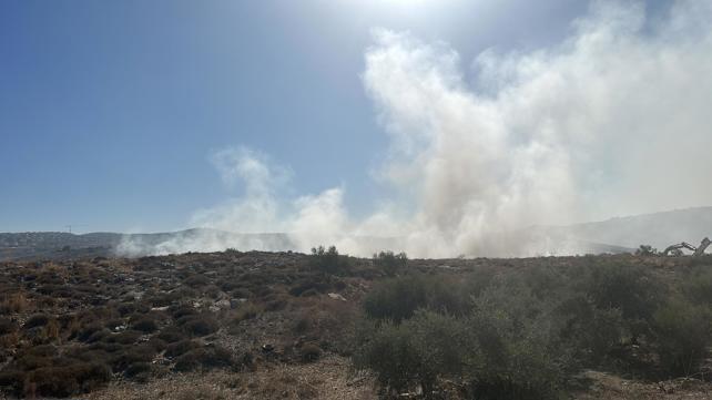 שריפה ברשות הפלסטינית