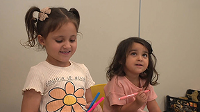 מסיבת גן עגומה עם הילדים המפונים