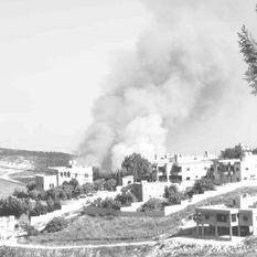 Lebanese village during Sunday's clash