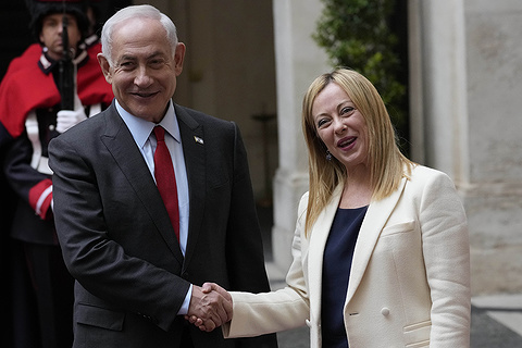 מלוני ונתניהו ברומא, מרץ 2023