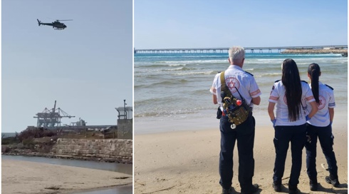חיפושים אחר אדם שהותקף על ידי כרישים לחופי חדרה