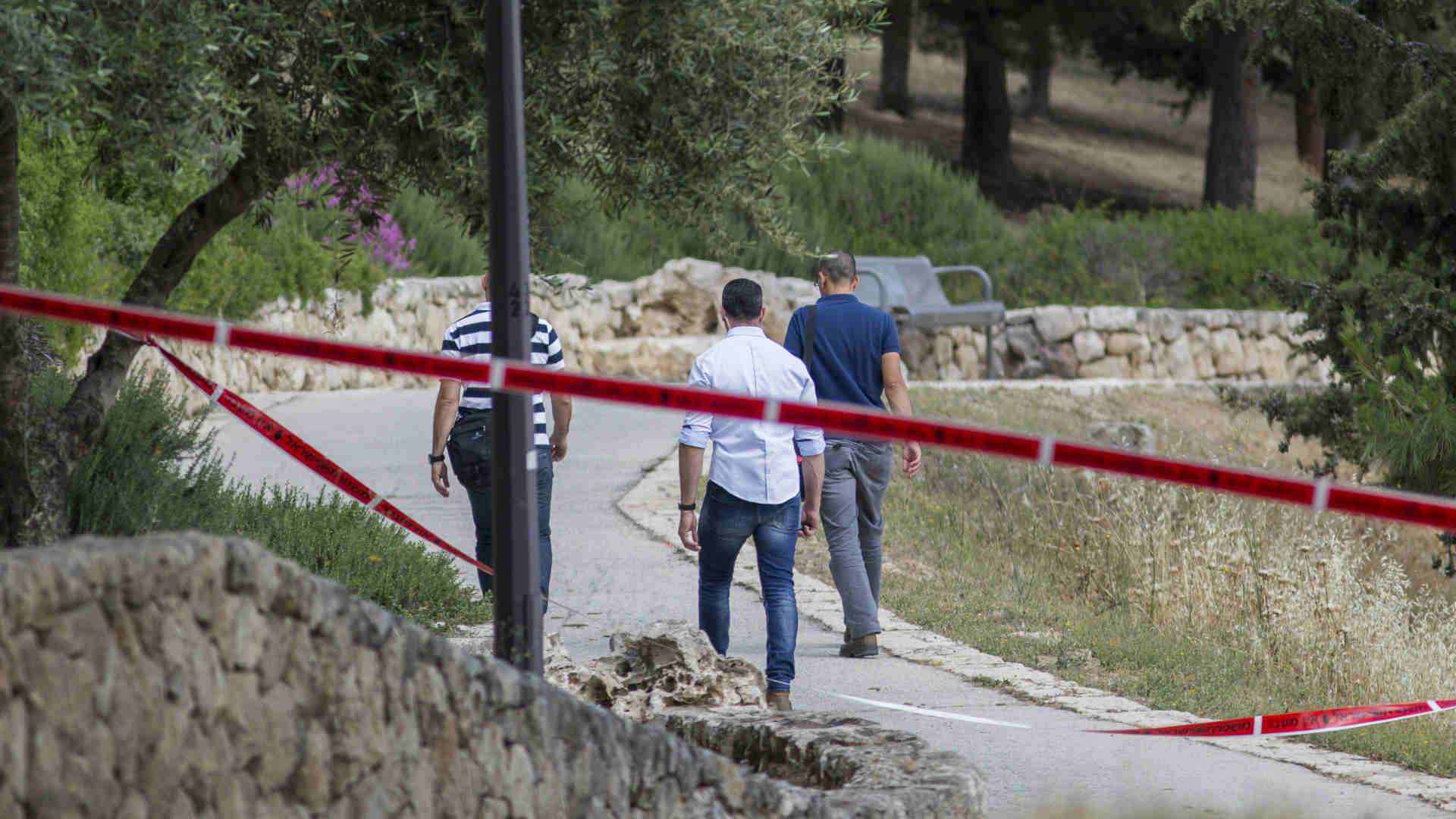 זירת הפיגוע בארמון הנציב