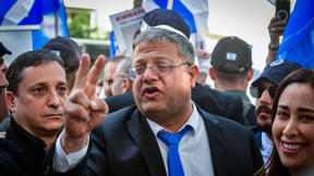 השר איתמר בן גביר בדרום תל אביב, פברואר 2024
