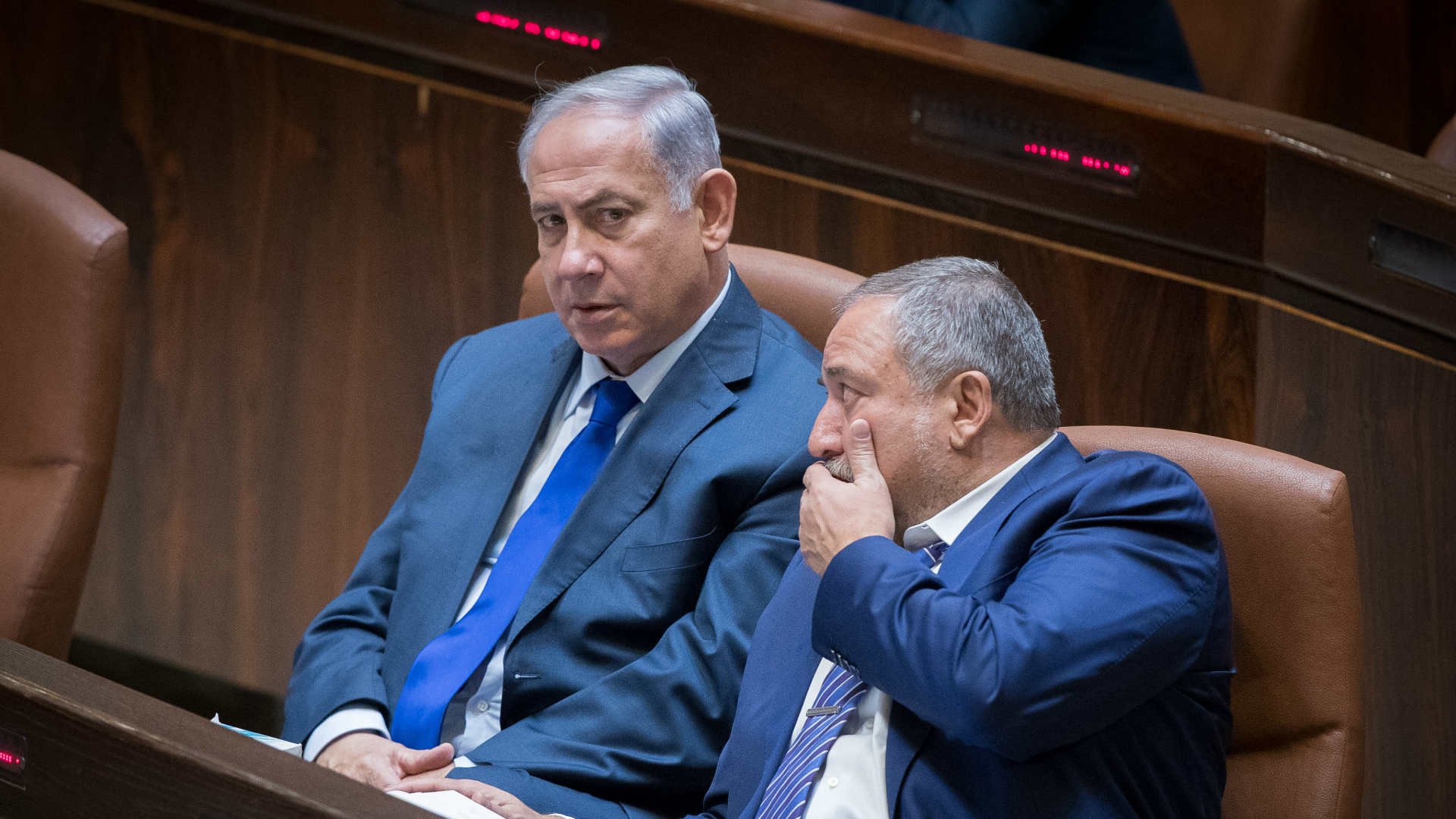 נתניהו וליברמן בכנסת