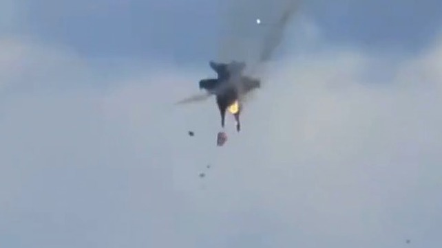 תיעוד התנגשות מטוסי הקרב באיידהו