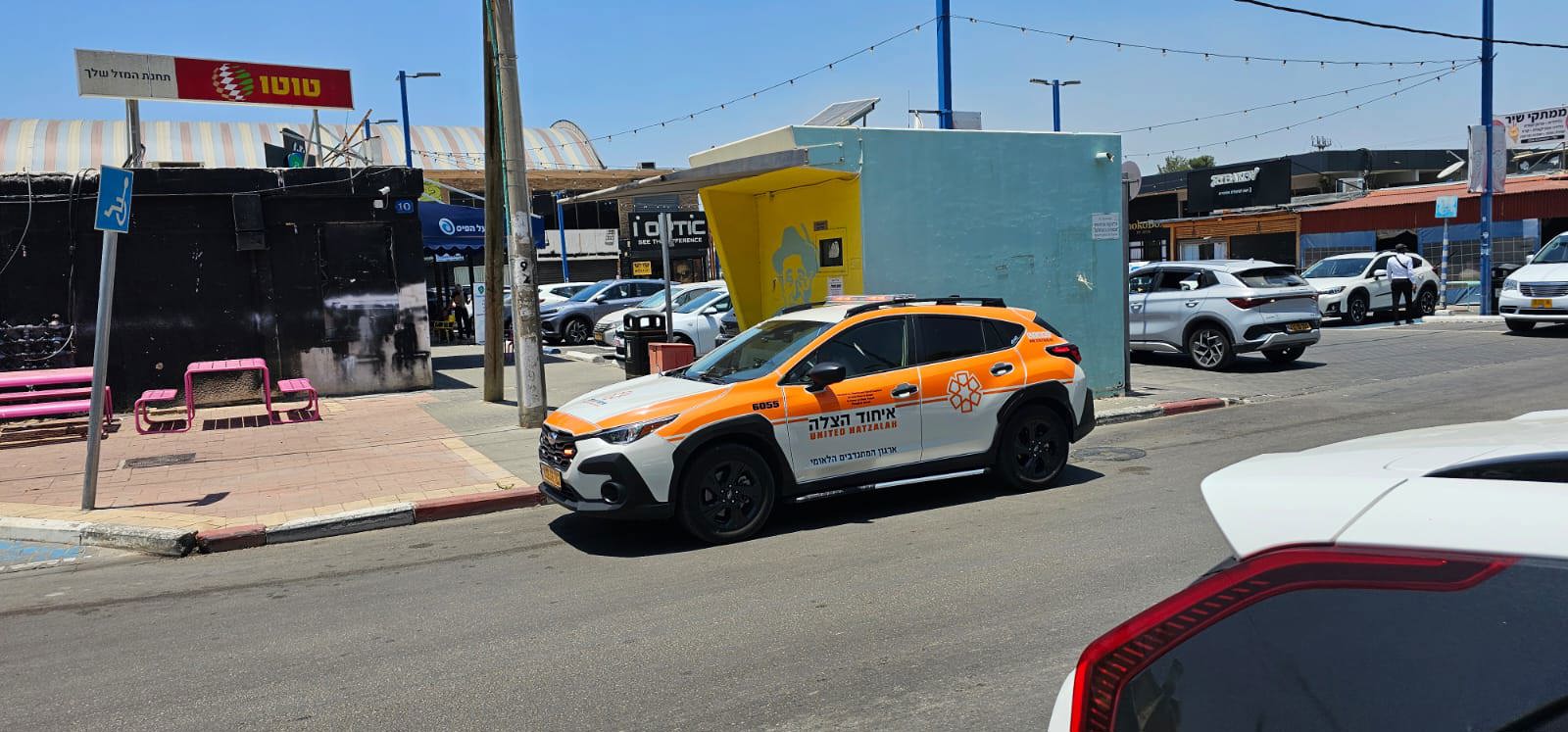זירת האירוע בשדרות בו אותרה ילדה בתוך רכב