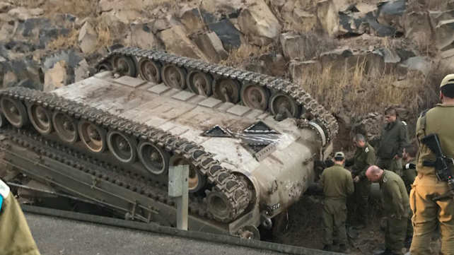 כלי הרכב שהתהפך בגולן, הבוקר