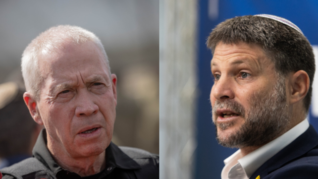 שר הביטחון יואב גלנט • שר האוצר בצלאל סמוטריץ'