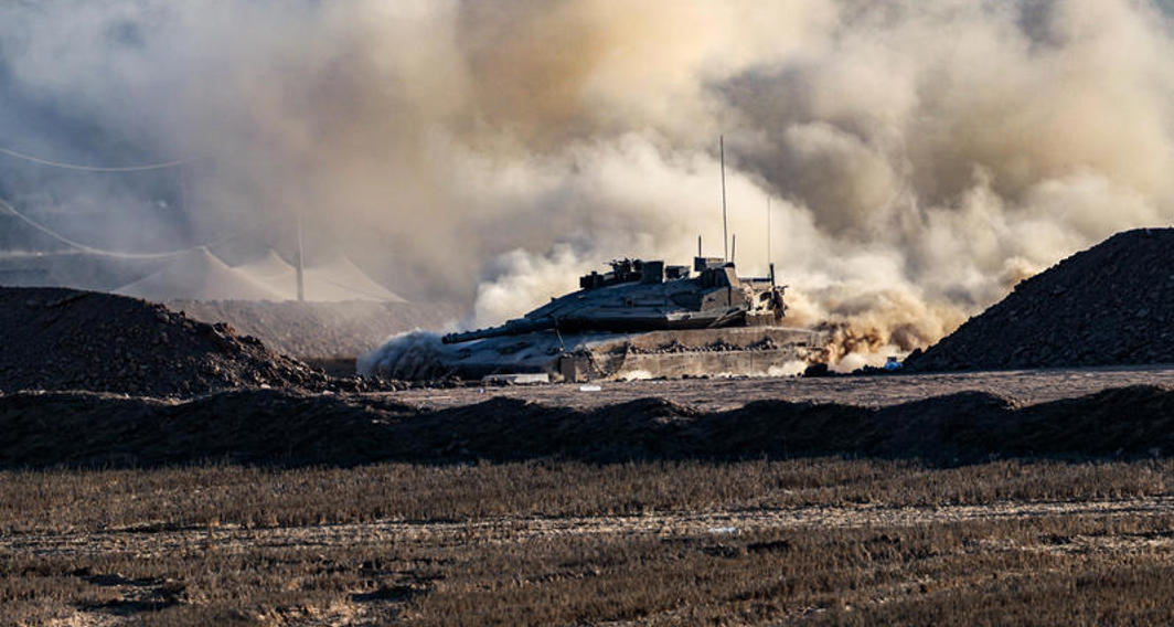 טנק ישראלי בגבול רצועת עזה, יולי 2025