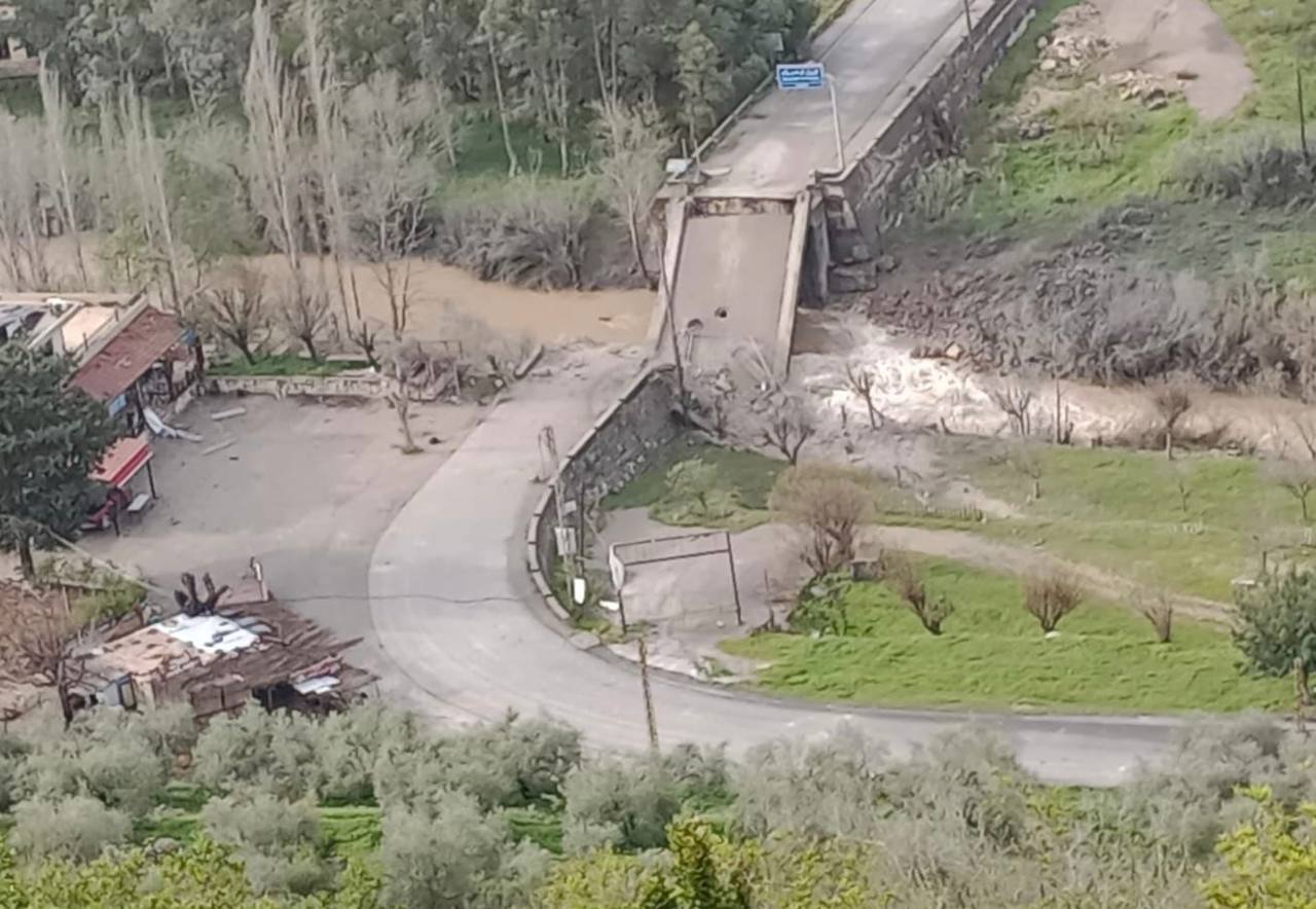גשר שהותקף באזור נהר הליטאני בלבנון
