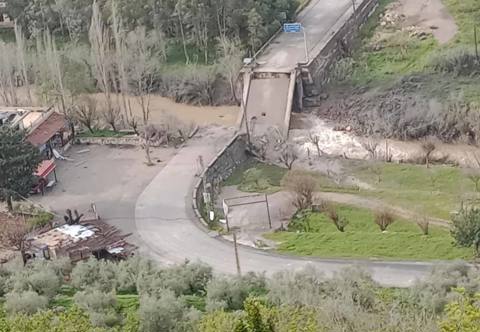 גשר שהותקף באזור נהר הליטאני בלבנון