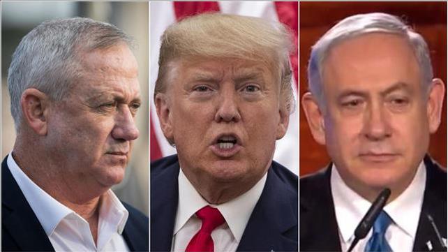 נתניהו טראמפ וגנץ