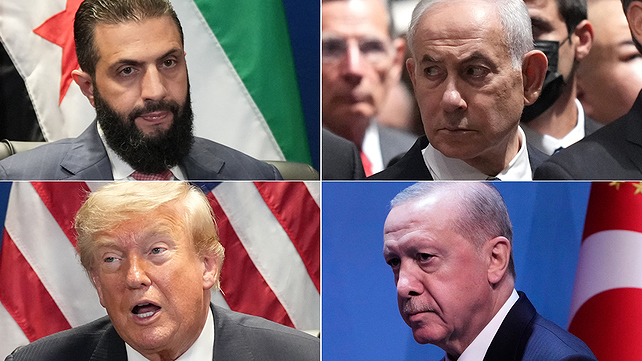 ראש הממשלה בנימין נתניהו, נשיא סוריה אחמד א שרע, נשיע טורקיה רג'פ טייפ ארדואן ונשיא ארצות הברית דונלד טראמפ