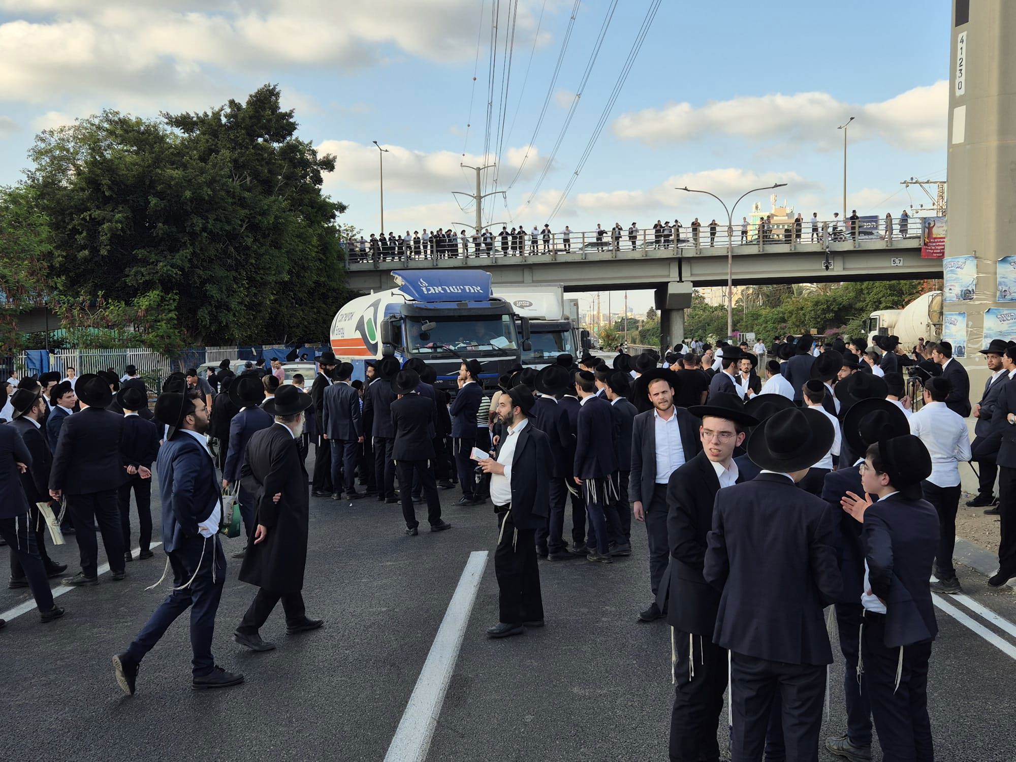 הפגנה נגד חוק הגיוס בדרך גהה, 18.09.25