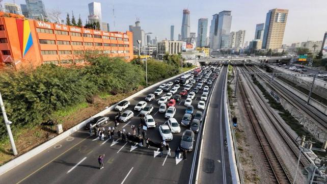 חסימה באיילון דרום, הבוקר