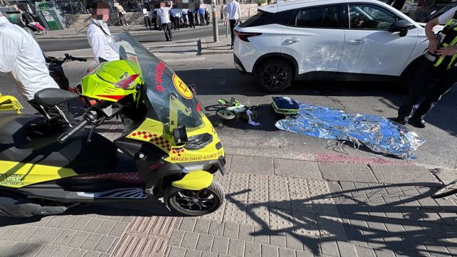 זירת התאונה בירושלים