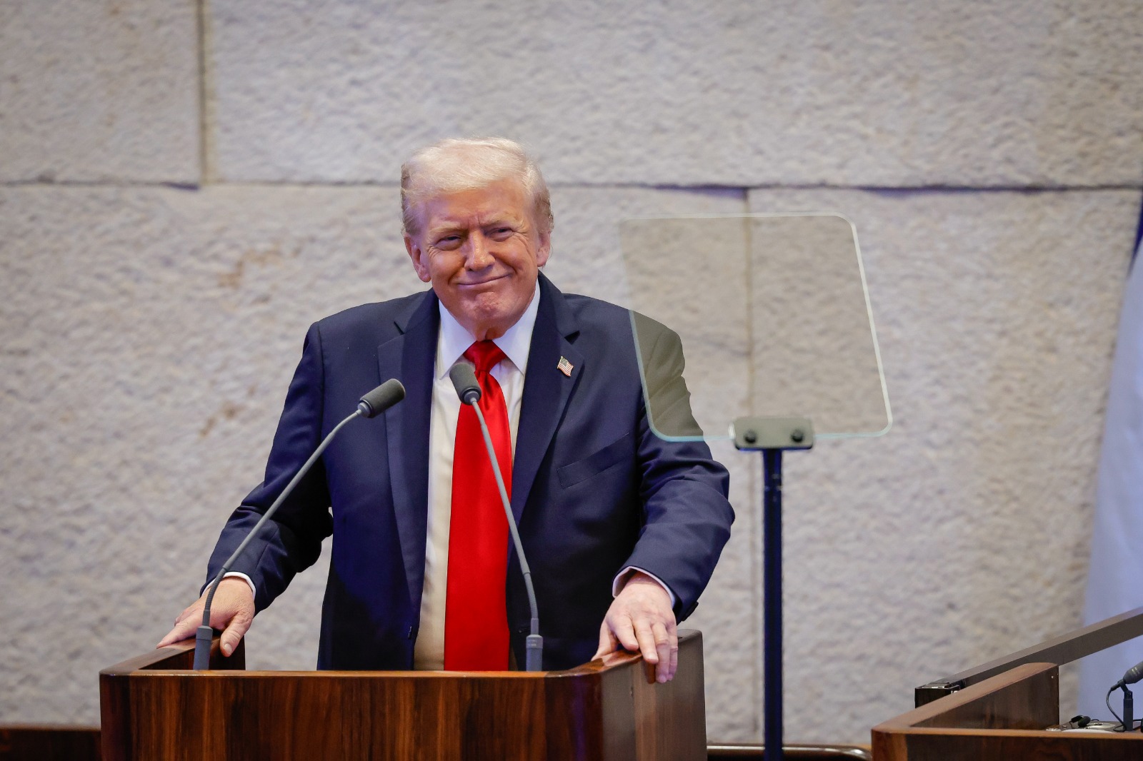 נשיא ארה"ב טראמפ במליאת הכנסת, 13 באוקטובר