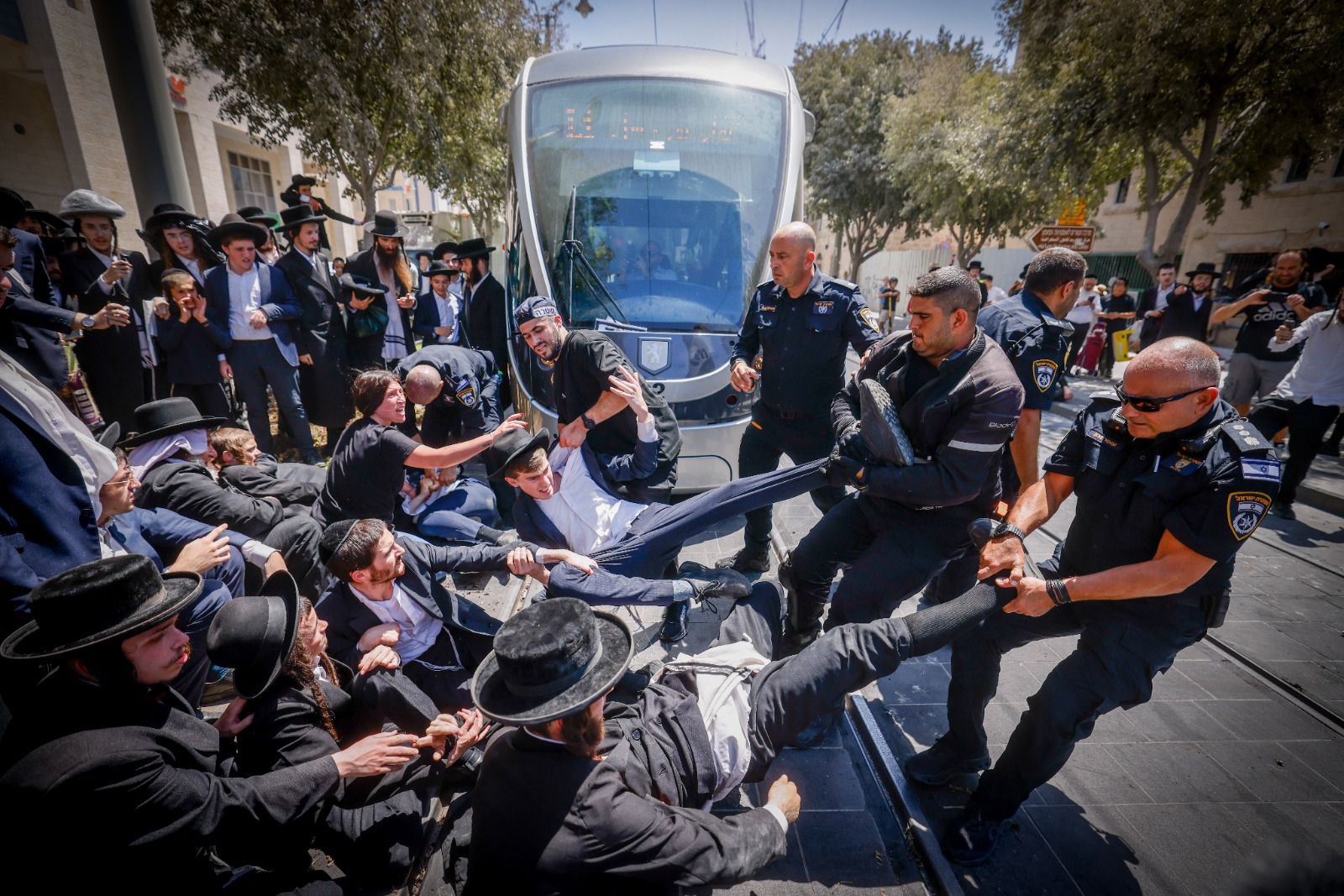 הפגנת חרדים נגד גיוס בירושלים 