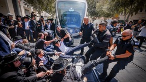 הפגנת חרדים נגד גיוס בירושלים 