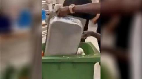 תיעוד: חיילים הגיעו לחדר אוכל, המזון הושלך לפח