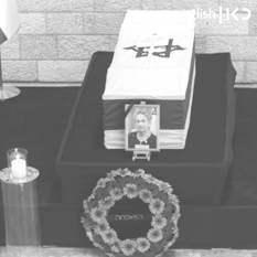 Coffin of Nechama Rivlin at Jerusalem Theater