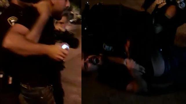 שוטרים תקפו צעיר מחולון שלא עטה מסכה, וסירב להזדהות. 04.07.20 