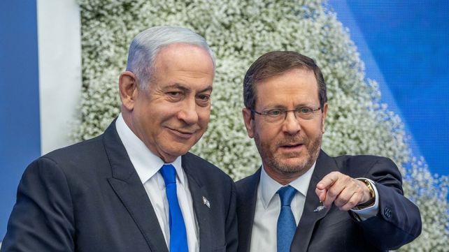 יצחק הרצוג ובנימין נתניהו, ארכיון