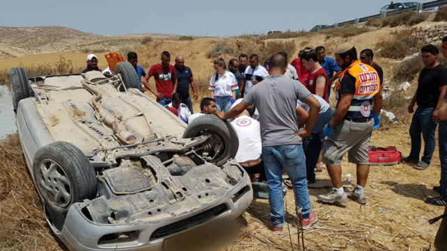 זירת התאונה בכביש 60