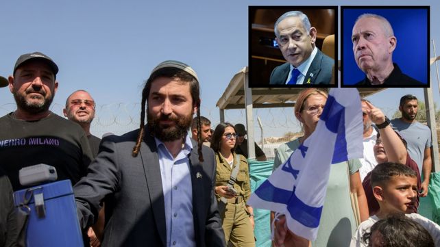 צבי סוכות במהומות בשדה תימן; בנימין נתניהו ויואב גלנט