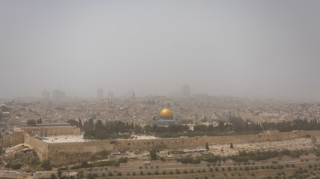זיהום אוויר אובך אבק מזג אוויר