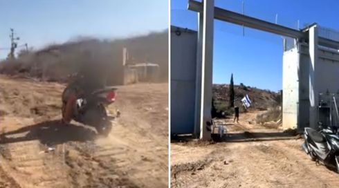 נער תועד חוצה בלי הפרעה ללבנון - ומניף דגל ישראל