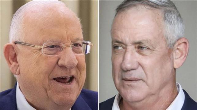 הנשיא ראובן ריבלין ויו"ר כחול לבן בני גנץ